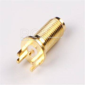 Female Jack Bulkhead RF SMA Connector for PCB Edge Mount