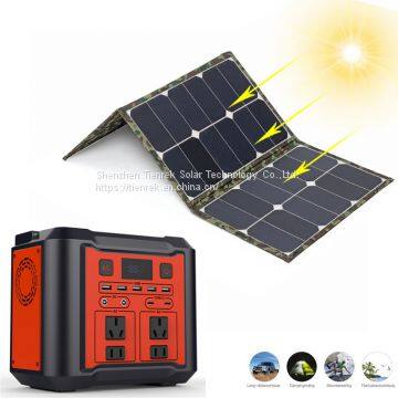 Solar Power Bank Portable Generator 300W AC/DC Solar Energy System Kit