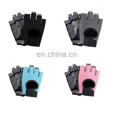 Hampool Anti Slip Ventilated Customized Women Fingerless Gym Hand Gloves photo-6