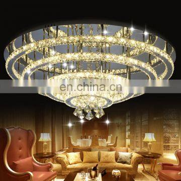 China Factory large hotel crystal light Led big crystal Ceiling Mount Light