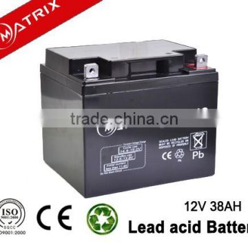 Manufacturer 12v 38ah battery for solar and wind system