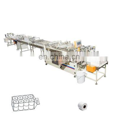 High quality 24 rolls toilet paper packing machine with convey belt