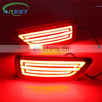 Carest 1 Pair Car LED Rear Bumper Reflector Fog Lamp Brake Light Moving Turn Signal lamp For Nissan Patrol 2012 - 2019