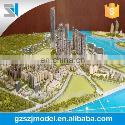 Urban planning scale model for city development plan