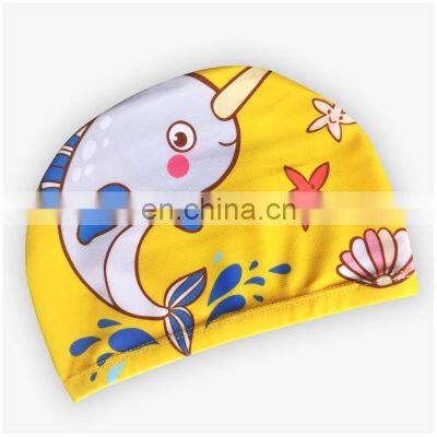 Factory Custom Cartoon Animal Children Swimming Cap Girls Boys Swimming Hat Elastic Kids Pool Swimming Cap 1-10 Years Old photo-4