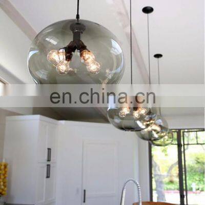 Tonghua Modern Stained Glass Pendant Light 4 Heads Big Color Shell Indoor Decorative LED Filament Bulb Hanging Lamp photo-5