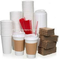 Disposable paper cups with lid reusable coffee cups for restaurant