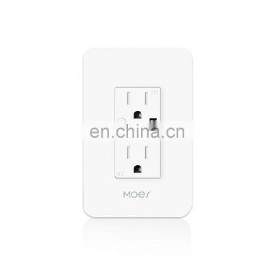 US standard smart wall socket  WIFI remote control socket, smart life home Alexa voice control with USB individual control