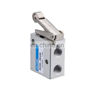 JM 3/2 Way Hand Operated Manual Control 1/4'' NPT Air Pneumatic Push Button Mechanical Valve