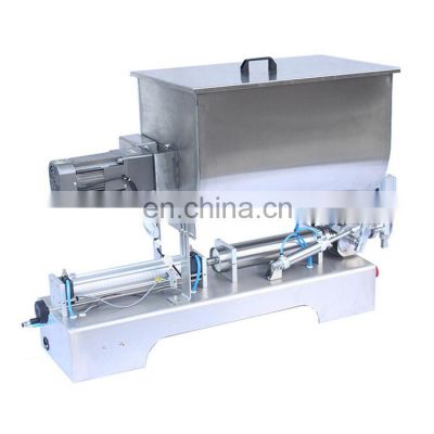 Hopper filler sauce filling machine mixing hopper, jar honey juice fruit pulp grease peanut butter chocolate granules filler