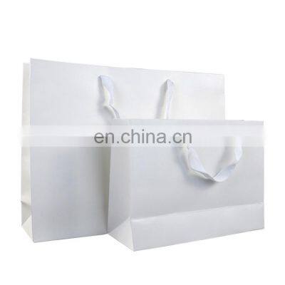 Custom Big Bolsa De Papel Grande White Paper Shopping Bags Logo Printed Big