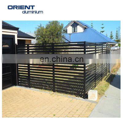 Wholesale hardwood slatted fence panel with high quality