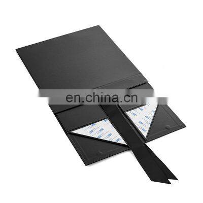 Black Bow Closure Cartons Folded Paper Moving Boxes With Custom Printing Design Large Size Paper Folding Box photo-3