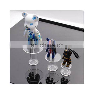 Clear acrylic products display stand round steps display for nail polish bottle small toys shopping show stand tool