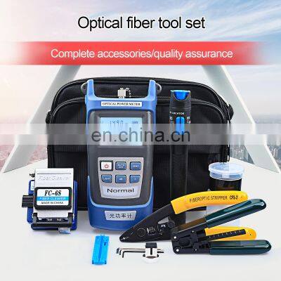 KLS-01 Fiber Optic FTTH Tool Kits Fiber Optic Tools With Optical Power Meter Red Light Pen Fiber Cleaver photo-3