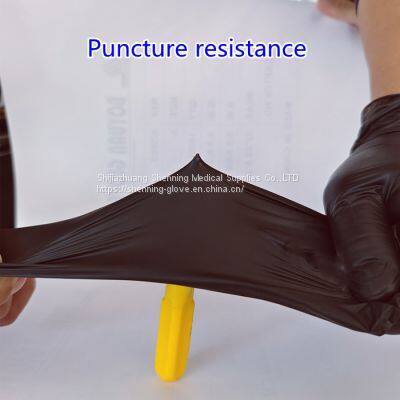 Black Disposable Barber Gloves For Hair Dye Blend Nitrile Gloves photo-3