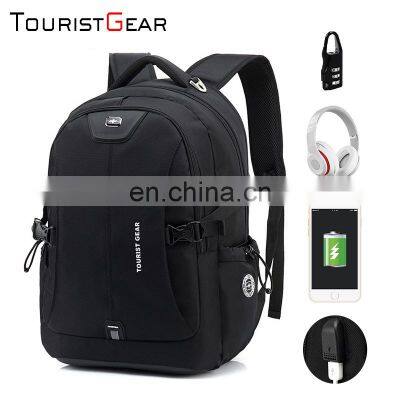 Guangzhou Factory custom high quality antitheft waterproof multifunctional business backpack laptop usb anti-theft backpack 2019