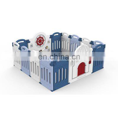 Factory Price Indoor Play Children Cheap Play Yard Kids Portable Foldable Playpen Fence Plastic Baby Playpen 12+2