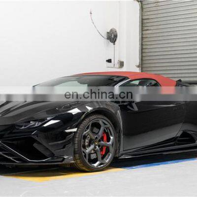 Runde Dry Carbon Fiber Kits For Lamborghini Huracan 580 610 EVO Upgrade Paktechz Body Kit Hood Front Rear Lip Fender Spoiler photo-4