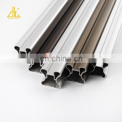 Wardrobe Sliding Door Aluminium Profile,Double Rail Sliding Door Aluminium Extrusion,Furniture Aluminum Profile