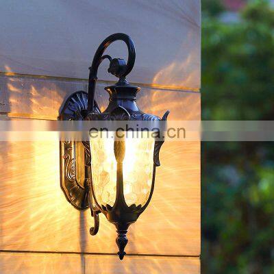 Top Quality Black Bronze Exterior Luxury Design Outdoor Waterproof Wall Lamps For Decoration Garden Porch Lights