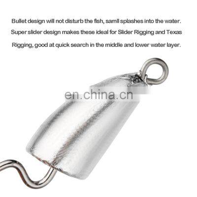 JOHNCOO Bullet Jig Heads Swimbait Hook Bass Fishing Texas Rig Hook Saltwater Freshwater Offset Weighted Weedless Hook photo-4