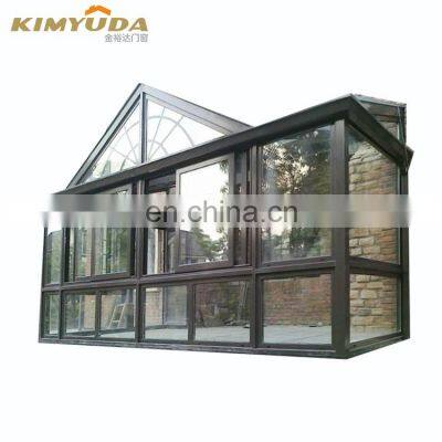 JYD Retractable Roof Glass Sunroom Bioclimatic Aluminum Louvre Shade With Glass Wall System photo-4