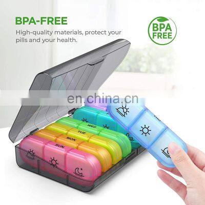 7 Days Weekly Pill Case 21 Grids Medicine Tablet Portable Dispenser Organizer Pill Box Storage Drug Container Holder photo-4