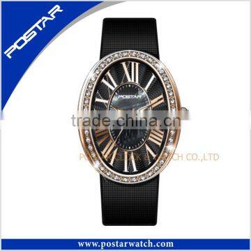 Vogue Stainless Steel Wristwatch with Beautiful Diamond for Ladies