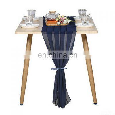 Amazon Best Seller Romantic Wedding Gauze 100D Chiffon Table Runner In Different Colors photo-2