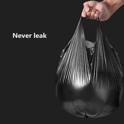 PE Garbage Bag Rubbish Bags Family Home Hotel Use High Stength 45*65cm 100peice/roll Black Colored Bags photo-2