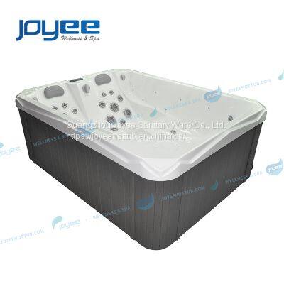 JOYEE Wholesale High Quality 4 People US Acrylic Hydro Bubble Massage Freestanding Bathing Outdoor Hot Tub Spa photo-3