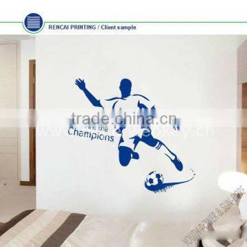 We are champion! Blue Football boy Removable sport Vinyl Wall Decal Stickers