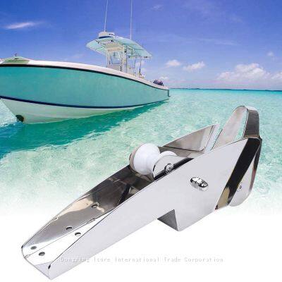 ISURE MARINE AISI 316 Stainless Steel Hinged Self-Launching Bow Anchor Roller With Pivoting Dual-Roller 16.5'' for Marine Yacht Docking Accessories photo-5
