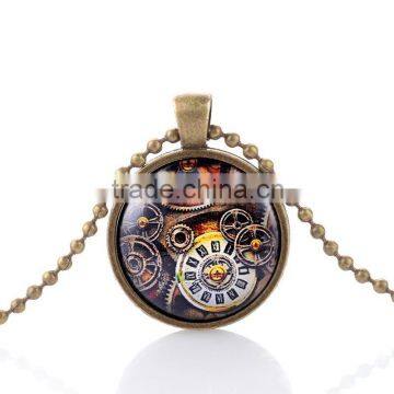 30mm Steampunk Necklace Retrospective Bronze Pendants Cheap Price photo-6