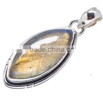 925 SOLID STERLING FINE SILVER LABRADORITE PENDANT