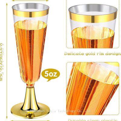 Factory Direct Custom Champagne Glass - Logo-Printed Plastic, Corporate Event & Wedding Glassware photo-2