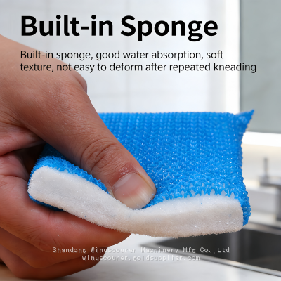 Double-sided Dish Washing Towel Bowl Pot Pan Cleaning Sponges Wash Scouring Pads Cleaner Kitchen Clean Tool photo-3