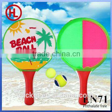 2015 hot sale beach games beach paddle / hook and loop throw and catch ball set