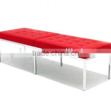 Florence Knoll Bench,Mid-century Bench,modern Classic Genuine Leather Bench photo-2