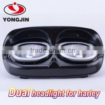 Harley Street Glide Driving Headlight Cover Double Lens Projector Headlight photo-3