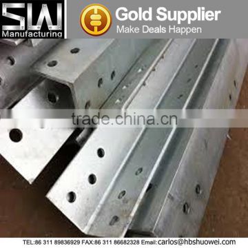 S235 Fresh perforated equal steel angle with zinc coated