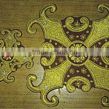 Embroidery Hand machine Bullion Wire Blazer Badges Garments Ecussons Uniform Trimminge Patches Cap Fashion Embroidery