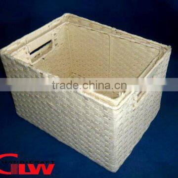 Beautiful handmade paper basket,cheap woven basket,set of 2