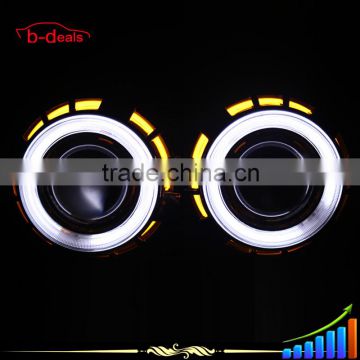 B-deals 2.5inch 35W H4 dual color angel eyes H1 aes h7 hid bi xenon projector lens light