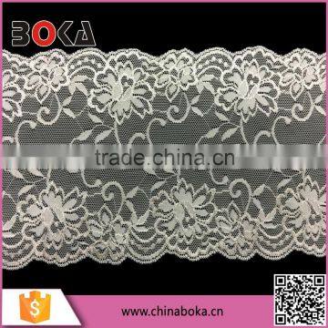 Hot sale jacquard popular stretch shining lace trimming decoration for wholesale