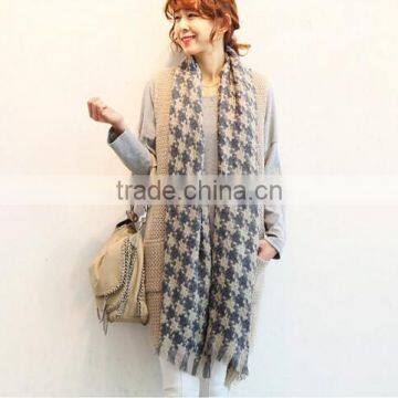 New Arrvial Wool Houndstooth Winter Women Shawls