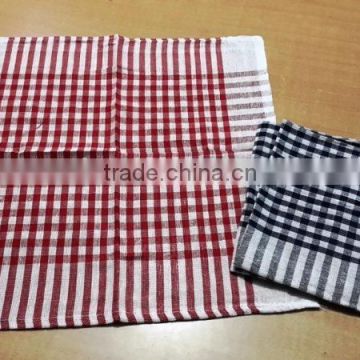 Best selling checked hand towel linen tea towels napking kitchen cloth duster