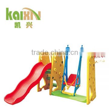 Outdoor Plastic Play Slides And Swings Fo Kids