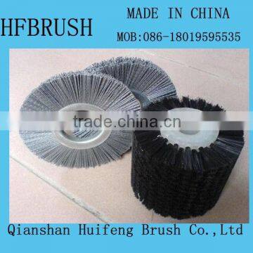 Mini circle abrasive brush for machine